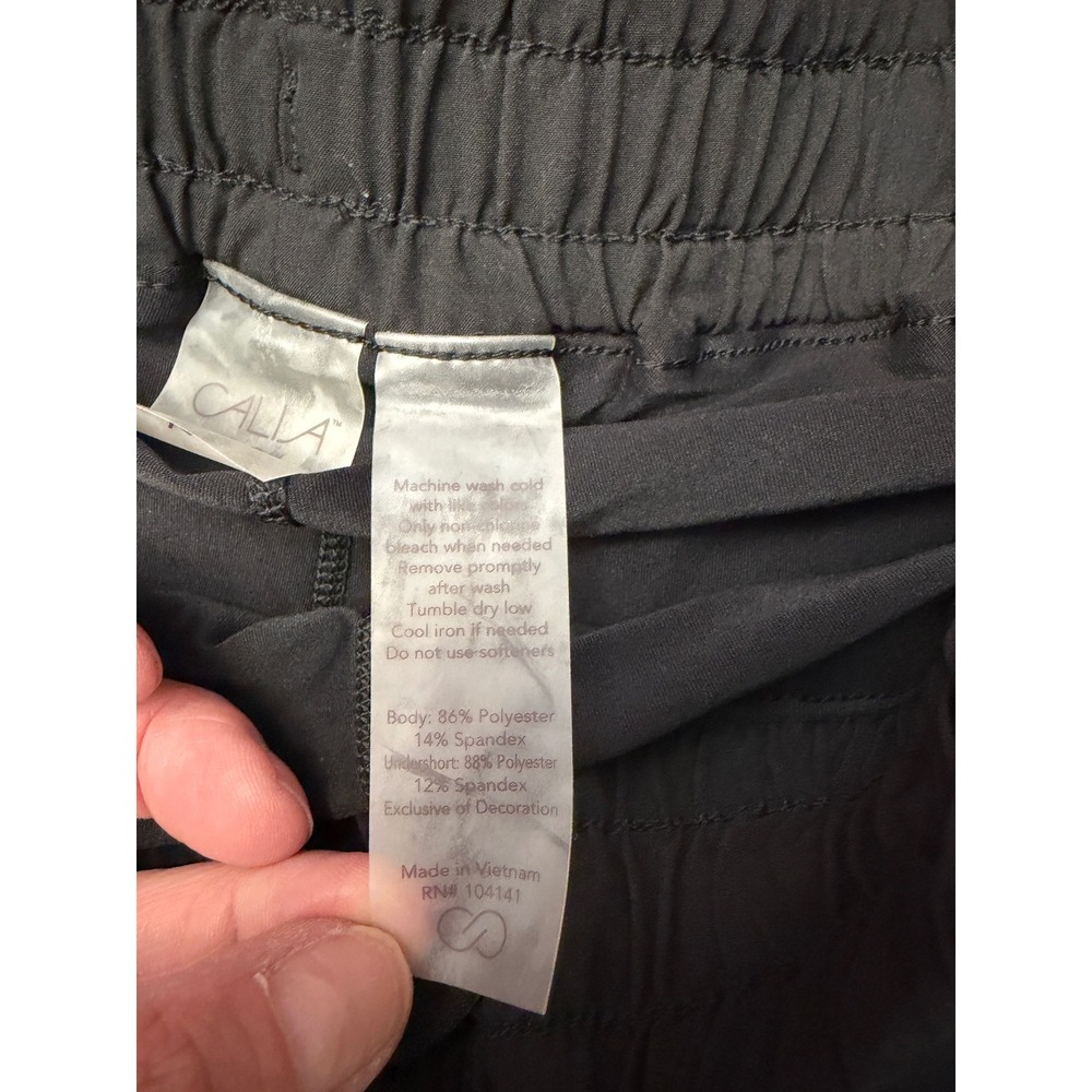 CALIA Women Black Run Mid-Rise 2-In-1 Infinity Shorts 5 Inch Inseam XS NEW - Picture 5 of 6
